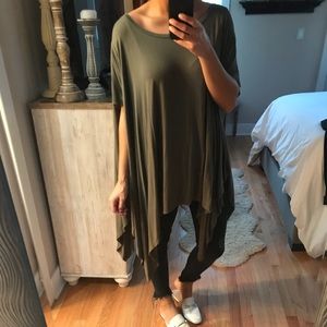 Akira Assymetrical Top in Green